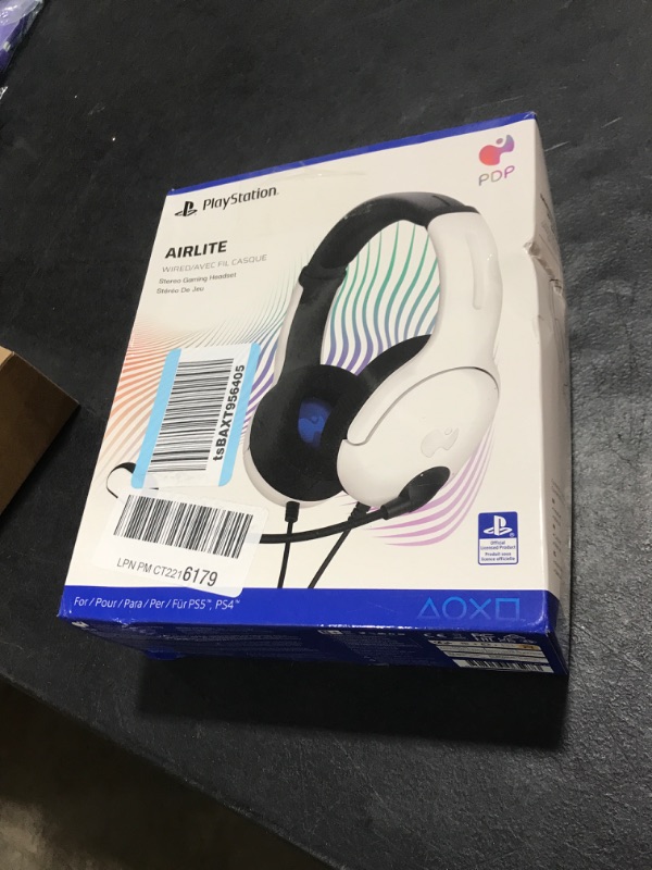 Photo 2 of PDP AIRLITE Headset with Mic for PS5, PS4, PC - Frost White PlayStation White