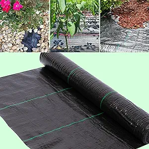 Photo 1 of 100% Virgin Material. Premium Heavy Duty Weed Barrier Fabric for Landscaping, Farming, Gardening and Agriculture. Durable Woven Landscape Fabric