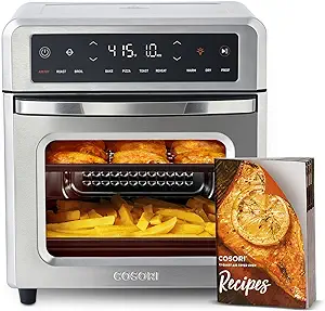 Photo 1 of COSORI Air Fryer Oven,13 Qt Airfryer Toaster Oven,11-in-1 Functions with Rotisserie,Dehydrate,Dual Heating Elements with Convection Fan for Fast Cooking,Cookbook & 6 Accessories,Silver,Stainless Steel
