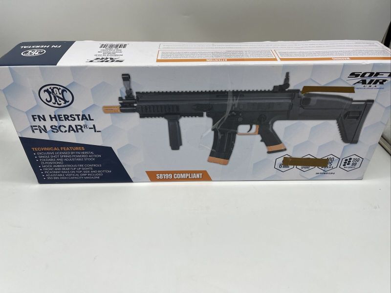 Photo 1 of 400 FPS OFFICIALLY LICENSED FN SCAR-L SPRING AIRSOFT RIFLE GUN Black and Orange 
