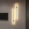 Photo 1 of 39 in. Modern 1-Light Black Wall Sconce LED Wall Lamp with Plug
