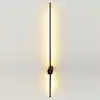 Photo 1 of 39 in. Modern 1-Light Black Wall Sconce LED Wall Lamp with Plug
