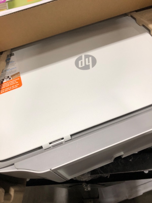 Photo 3 of HP DeskJet 2755e Wireless Color All-in-One Printer with bonus 6 months Instant Ink (26K67A), white