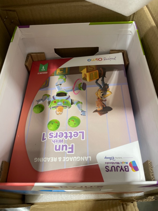 Photo 4 of BYJU’S Learning Kits: Disney, 2nd Grade Premium Edition (App + 8 Workbooks) Ages 6-8, Featuring Disney & Pixar Characters - Learn Grammar, Multiplication/Division & Writing - Osmo iPad Base Included iPad 2nd Grade