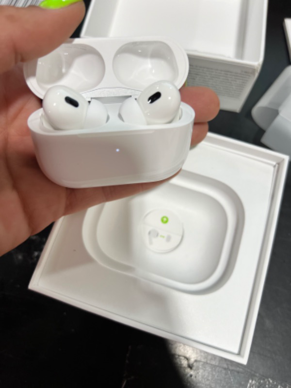 Photo 4 of Apple AirPods Pro (2nd Generation) Wireless Ear Buds with USB-C Charging, Up to 2X More Active Noise Cancelling Bluetooth Headphones, Transparency Mode, Adaptive Audio, Personalized Spatial Audio USB-C Without AppleCare+