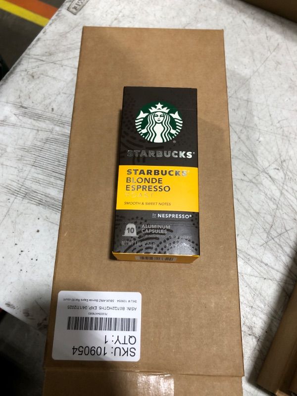 Photo 2 of Starbucks by Nespresso Blonde Roast Espresso (50-count single serve capsules, compatible with Nespresso Original Line System) Blonde Roast Espresso 10 Count (Pack of 5)