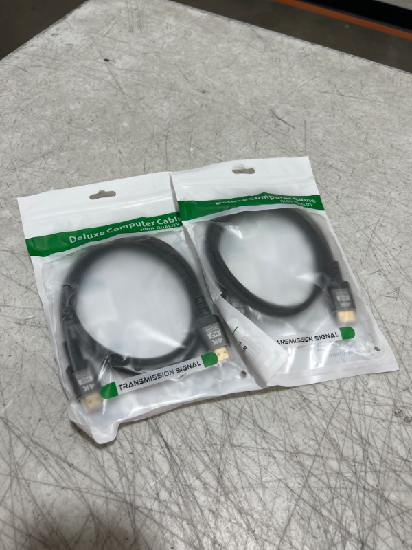 Photo 1 of 2 PACK - 4K HDMI Cable, 1M/3.3FT Ultra High Speed Braided HDMI Lead 18Gbps 2.0 Braided Cord Support 4K@60Hz, ARC, HDR, 3D, Ethernet Compatible with All HDMI Devices
