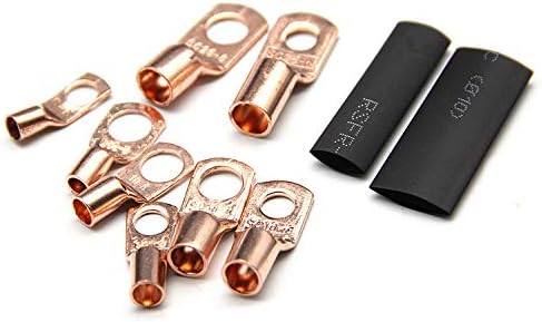 Photo 1 of 140Pcs Heat Shrink Bare Connector Copper Ring Wire Cable Tube Crimp Terminal Kit Gold
