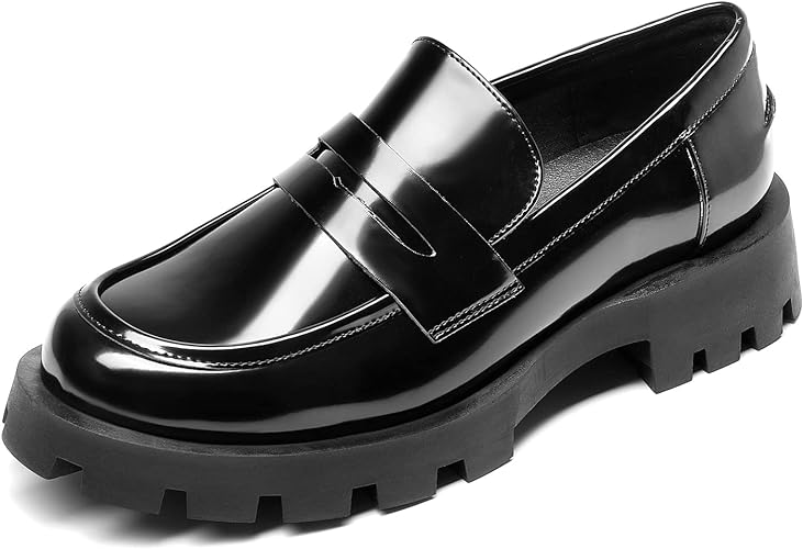 Photo 1 of DREAM PAIRS Women's Loafers, Lug Sole Slip On Platform Chunky Penny Loafers for Women Dressy and Work, Business Casual Shoes for Women - 8.5
