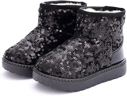 Photo 1 of DADAWEN Boy's Girl's Warm Winter Sequin Waterpoof Outdoor Snow Boots - 10 Toddler
