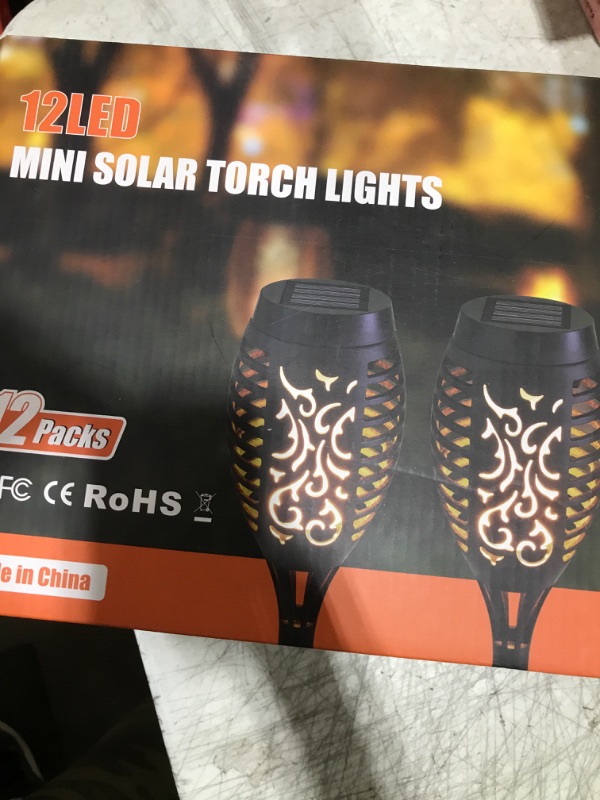 Photo 1 of 12 LED MINI SOLAR TORCH LIGHTS.