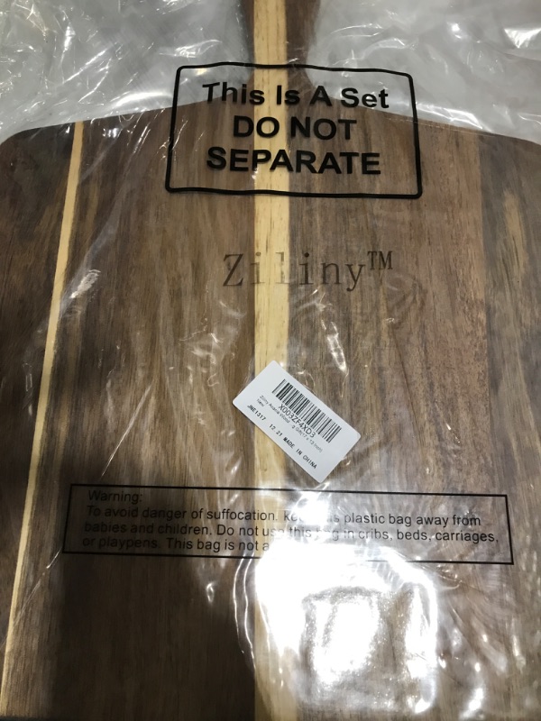 Photo 1 of Acacia Wood Cutting Board Charcuterie Board with Handle Laser Engraving Cutting Board Wooden Cheese Serving Board Chopping Boards for Christmas Kitchen DIY Housewarming Gift(17 x 13 Inch)