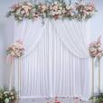 Photo 1 of 10ftx7ft Wrinkle Free White Tulle Wedding Backdrop Curtain 2 Layers White Backdrop Thick Drapes for Baby Shower Bridal Shower Birthday Party Photography Decorations Wedding Backdrop for Ceremony