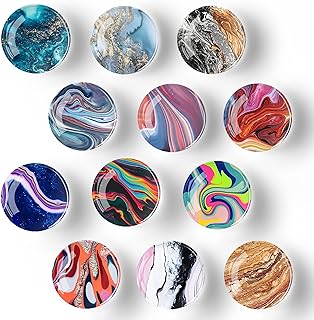 Photo 1 of 12Pcs Glass Strong Magnetic Refrigerator Magnet Fridge Sticker,Marble Crystal Fridge Magnets Decoration for Crafts,Strong Fridge Magnets for Kitchen, School,Office Whiteboard, Cabinet and Dishwasher