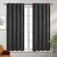 Photo 1 of BGment Rod Pocket and Back Tab Blackout Curtains for Bedroom - Thermal Insulated Room Darkening Curtains for Living Room, 2 Window Curtain Panels (38 x 54 Inch, Grey)