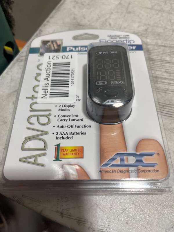 Photo 2 of ADC - AD2200 Advantage 2200 Digital Fingertip Pulse Oximeter, Black, Adult,Small
