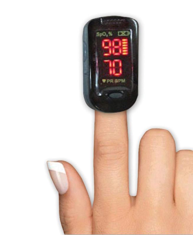 Photo 1 of ADC - AD2200 Advantage 2200 Digital Fingertip Pulse Oximeter, Black, Adult,Small
