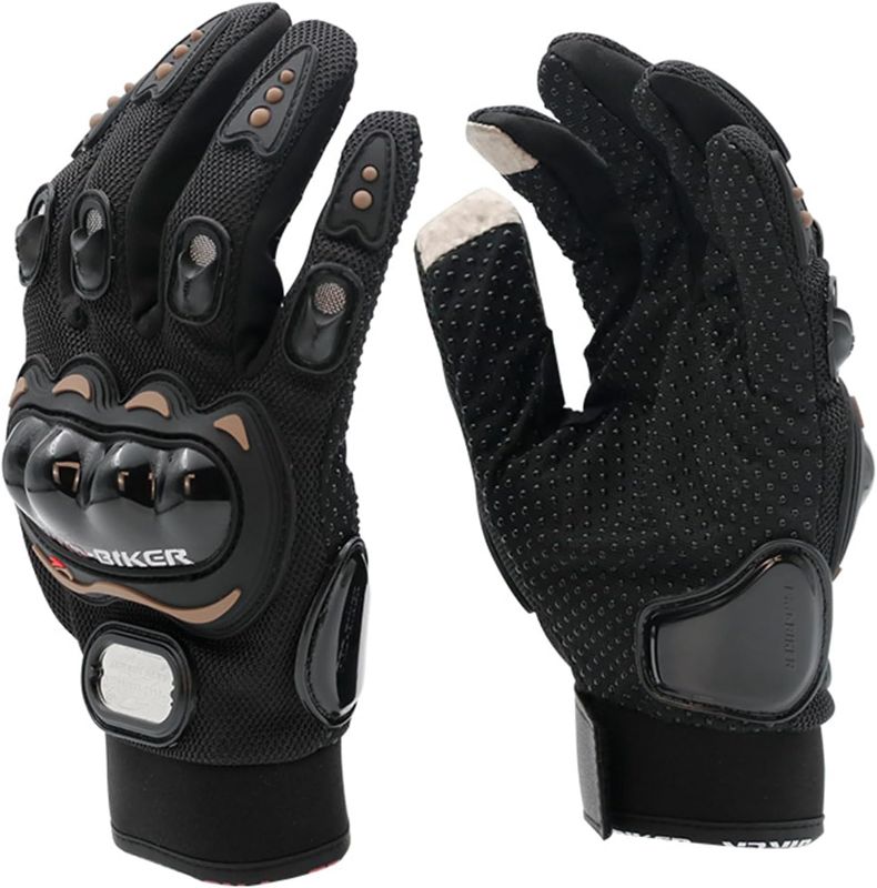 Photo 1 of HAOQI Cycling Gloves, Touch Screen Water Resistant Bike Gloves for Running Cycling Driving Hiking, Windproof Thermal Gloves for Men and Women - XXL
