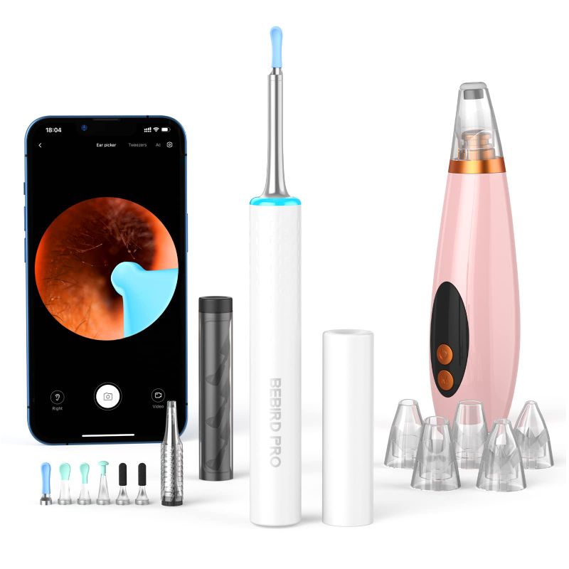 Photo 1 of Bebird P30 Ear Wax Removal Tool with Blackhead Remover, HD Ear Camera and 6 LED Lights, Ear Cleaner for Phones and Tablets, White - sealed - 