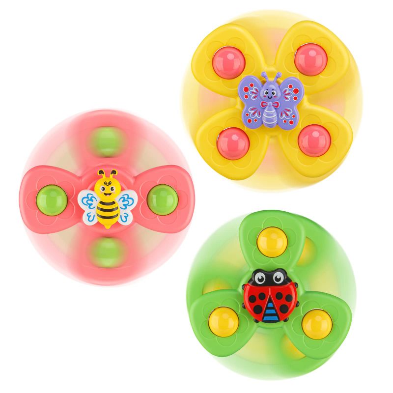 Photo 1 of 3PCS Suction Cup Spinner Toys for 1 2 Year Old Boys|Spinning top Baby Toys 12-18 Months|First Birthday Baby Gifts for 1 Year Old Girls|Sensory Toys for Toddlers 1-3 Insect