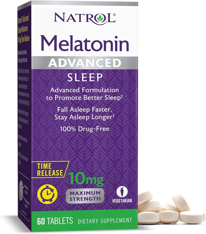 Photo 1 of EXP 2026 -Advanced Sleep Melatonin 10 mg Dietary Supplement Tablets