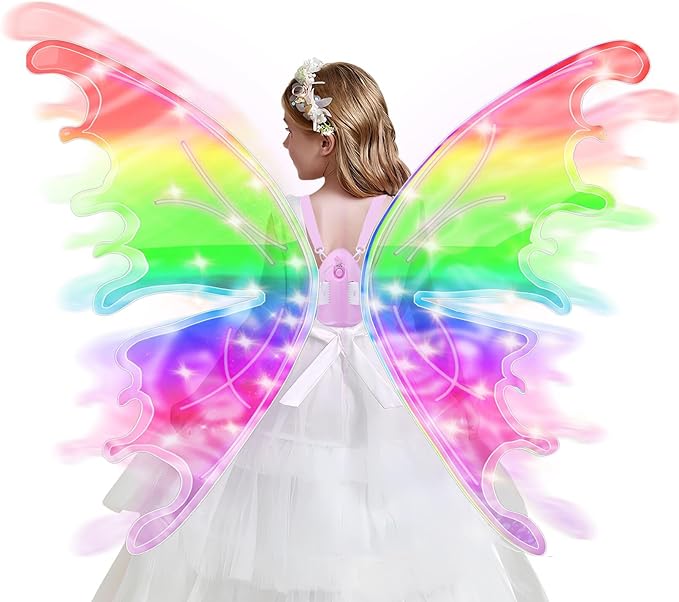 Photo 1 of DAIIMOON Toys for 3 4 5 6 7 8 Year Old Girls, Fantasy Butterfly Wings for Pretend Play