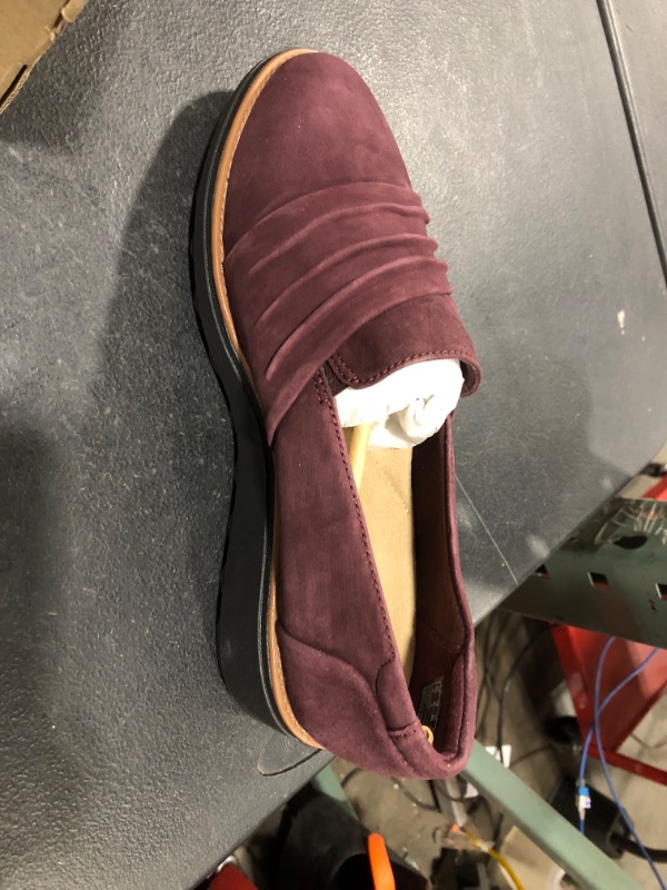 Photo 1 of WOMENS BURGUNDY SLIP ON SHOES SIZE 9