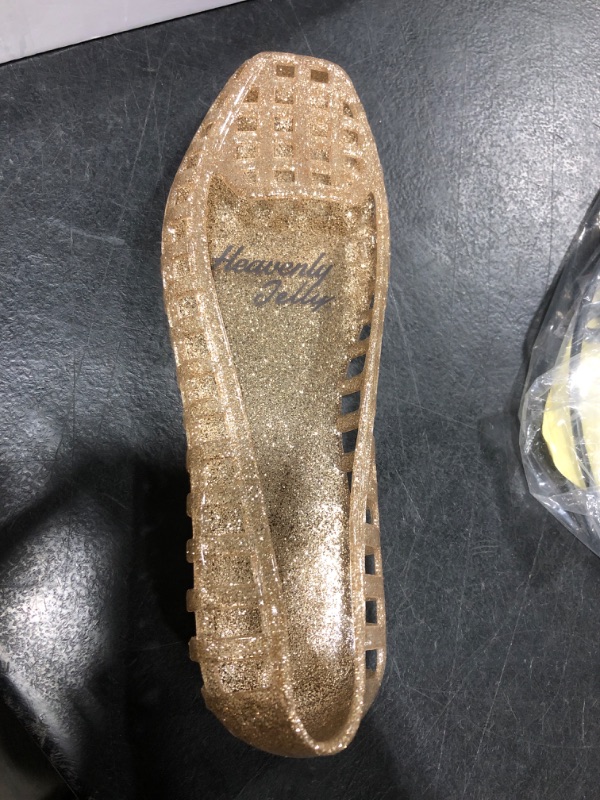 Photo 1 of WOMENS GOLD JELLY FLATS 6.5