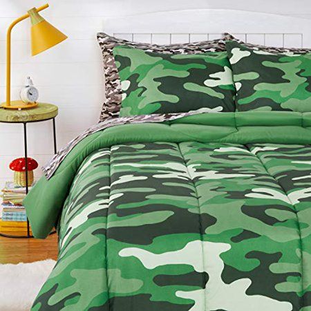 Photo 1 of Basics Kids Easy-Wash Microfiber Bed-in-a-Bag Bedding Set - Full/Queen, Camo Crew
