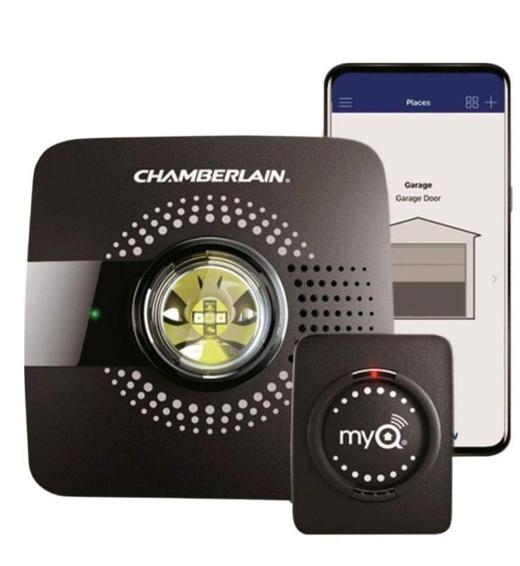 Photo 2 of Chamberlain MyQ Smart Garage Hub - Wi-Fi enabled Garage Hub with Smartphone Control, Model MYQ-G0301, Old Version, Black Old Version myQ Smart Garage Hub