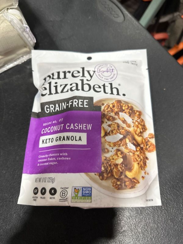 Photo 2 of Purely Elizabeth, Coconut Cashew, Keto Granola, Grain-Free, Non-GMO, Paleo (8oz Bag)