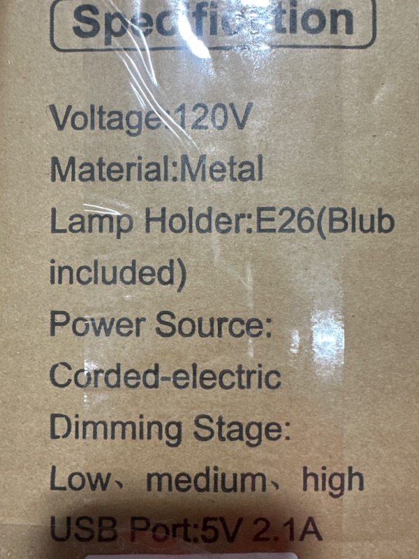 Photo 3 of DIMMABLE TABLE LAMP VOLTAGE 120V
COLOR IS METAL 
