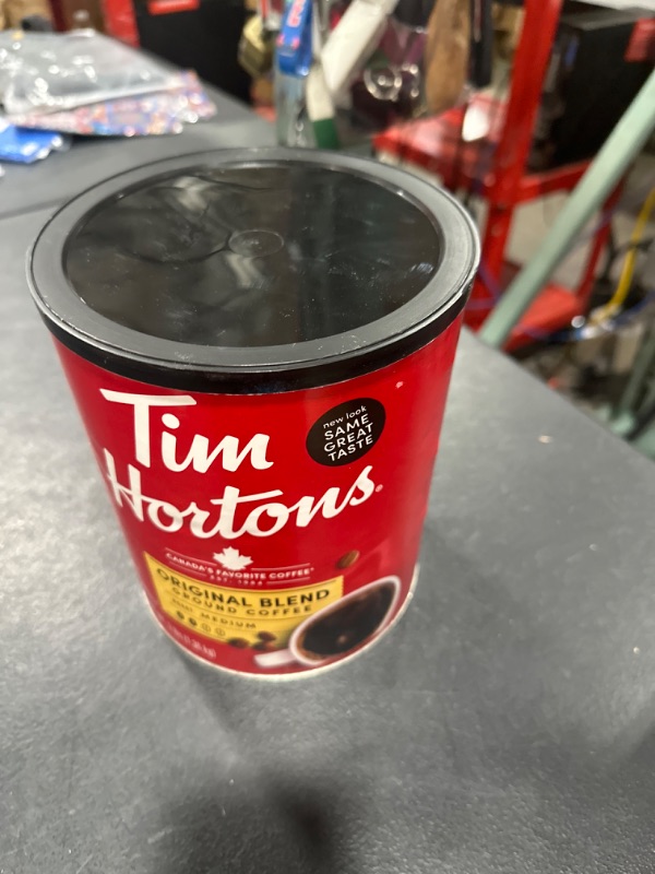 Photo 2 of Tim Hortons Original Blend, Medium Roast Ground Coffee, Canada’s Favorite Coffee, Made with 100% Arabica Beans, 48 Ounce Canister Original 3 Pound (Pack of 1)