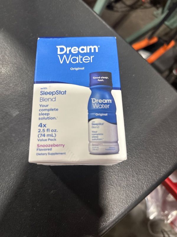 Photo 2 of Dream Water Sleep Aid Supplement Drink; Melatonin 5mg, GABA, 5-HTP; Zero Sugar, Natural Flavors, No Added Colors, 2.5 oz Liquid Sleep Shots, Snoozeberry, 4-Count 2.5 Fl Oz (Pack of 4)