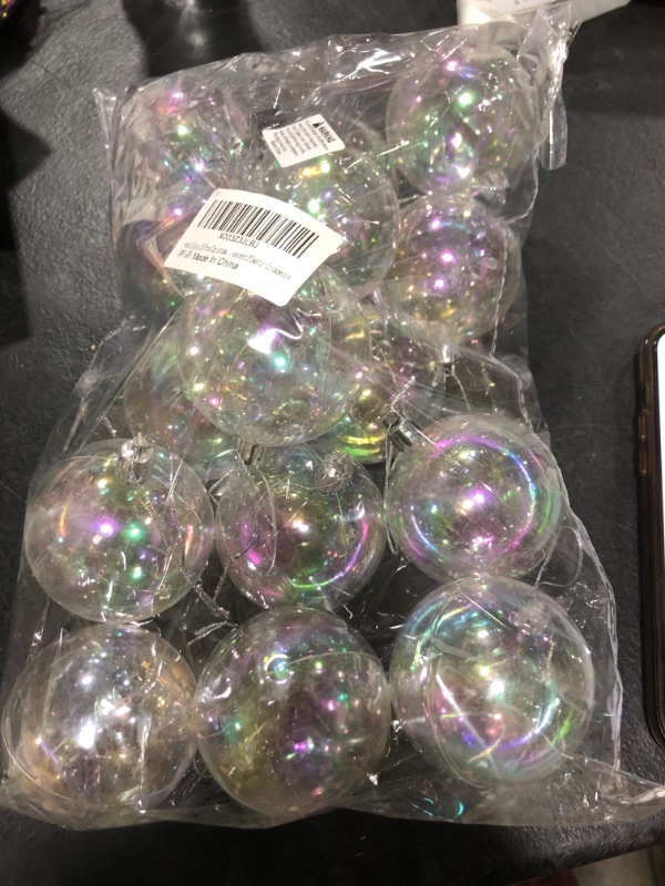 Photo 1 of 15 PCS ORNAMENTS CLEAR HOLOGRAPHIC 