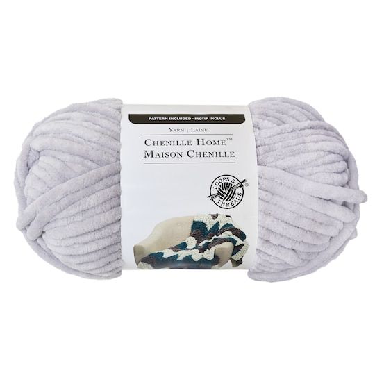 Photo 1 of 18 Pack: Chenille Home Yarn by Loops & Threads in Bone | 8.8 Oz | Michaels