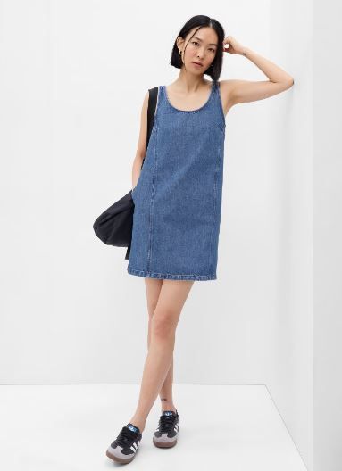 Photo 1 of A-Line Denim Mini Dress SIZE  8 Tall