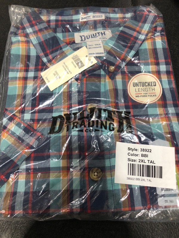 Photo 1 of Blue Plaid Long Sleeve Flannel [2XL Tal]