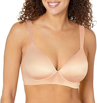 Photo 1 of Bali Women's Comfort Revolution Wirefree Bra, Soft Touch Ultimate Wireless Support Bra Large Almond