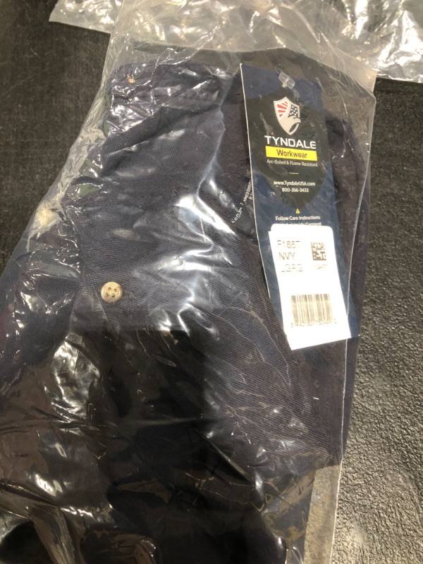 Photo 1 of Tyndale Navy Long Sleeves Polo Shirt [L]