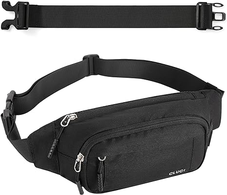 Photo 1 of CLUCI Fanny Packs for Women Cross Body, Crossbody Bag Women, Belt Bag for Women/Men, Waist Pack with Adjustable Straps for Travel Sports Running Black