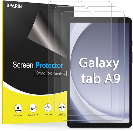 Photo 1 of SPARIN 3 Pack Screen Protector (PET) for Samsung Galaxy Tab A9 (8.7 inch) 2023, High Response and HD Clear Film for Tablet A9 [2pk]
