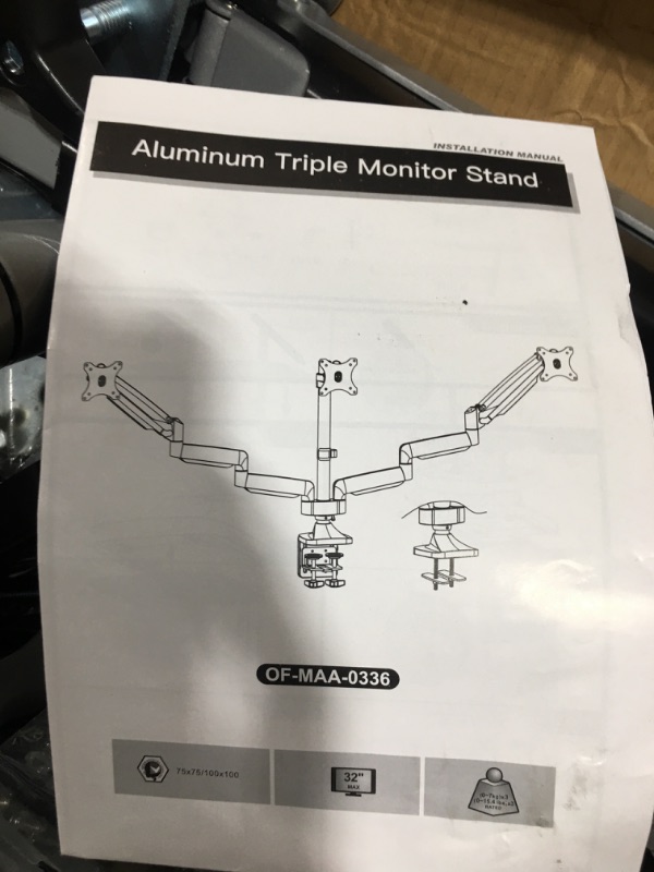 Photo 2 of Aluminum Triple Monitor Stand 