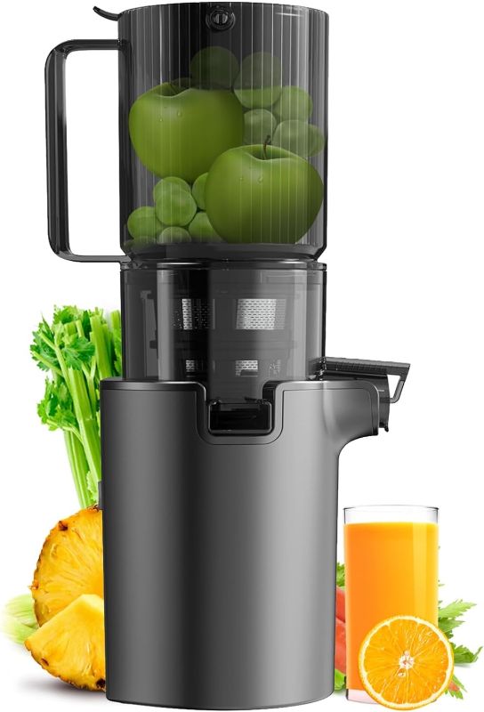Photo 1 of Masticating Juicer Machines, 4.1-inch(104MM) Slow Cold Press Juicer with Extra Wide Feed Chute, Pure Juicer Machine for Vegetables and Fruits, Easy to Clean with Brush
