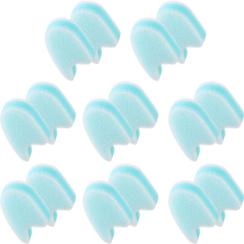 Photo 1 of Mudder 16 Pieces Foam Toe Spacers for Feet Women 3 Layer Foam Toe Separators for Overlapping Toes Toe Stretcher Divider for Women Men Toes Relief Friction Hammer Toes and Prevent Corns
