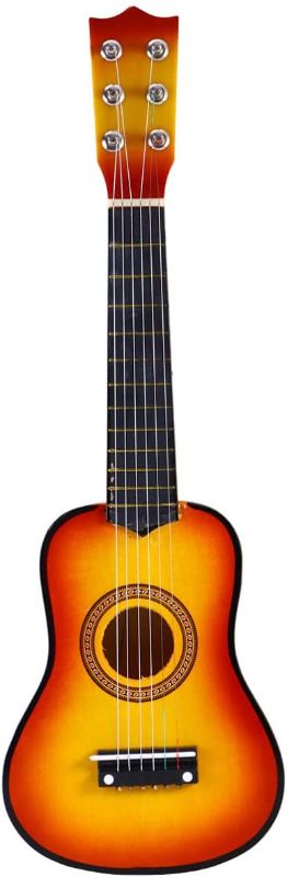 Photo 1 of stock photo for reference - STOBOK 21 Inch Guitar 6 String Vintage Style Acoustic Guitar Classical Wooden Folk Guitar Music Instruments for Kids Beginner Guitar Acoustic Guitars 