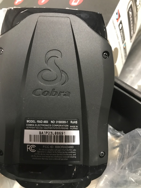 Photo 3 of Cobra RAD 480i Laser Radar Detector – Long Range Detection, Bluetooth, Drive Smarter® App, LaserEye Front and Rear Detection, Digital Signal Processing, Black
