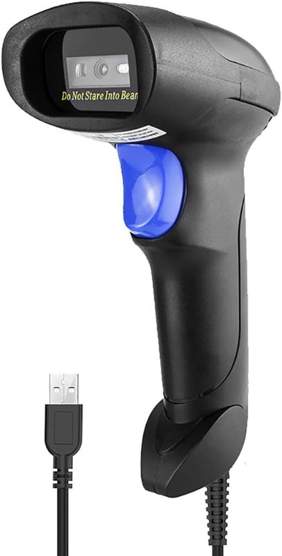 Photo 2 of NetumScan USB 1D Barcode Scanner, Handheld Wired CCD Barcode Reader Supports Screen Scan UPC Bar Code Reader for Warehouse, Library, Supermarket