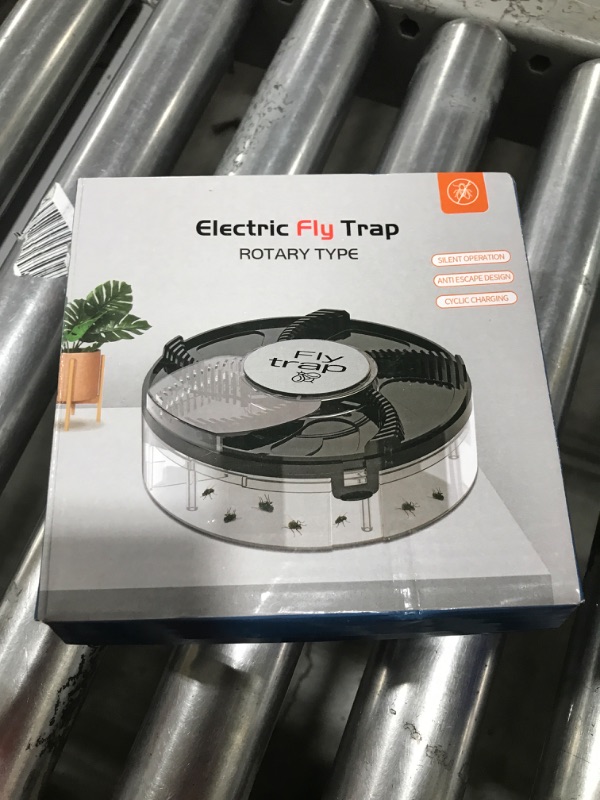 Photo 1 of Electric Fly Trap Pest Device Gnat Flying Insect Trap Automatic Indoor Fly Trap Pest Reject Control Catcher Insect Repellents Tools for Ranch Garden Auto Rotate Resueable Catcher for House Fly (1)