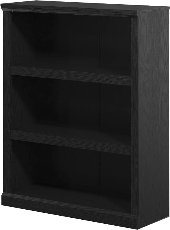 Photo 1 of Panana Wooden Bookcase, 2/3/5 Tier Cube Shelves Adjustable Shelf Bookself Storage Organizer Display Shelf Free Standing Unit for Living Room Home Office (Black, 3-Tier)
